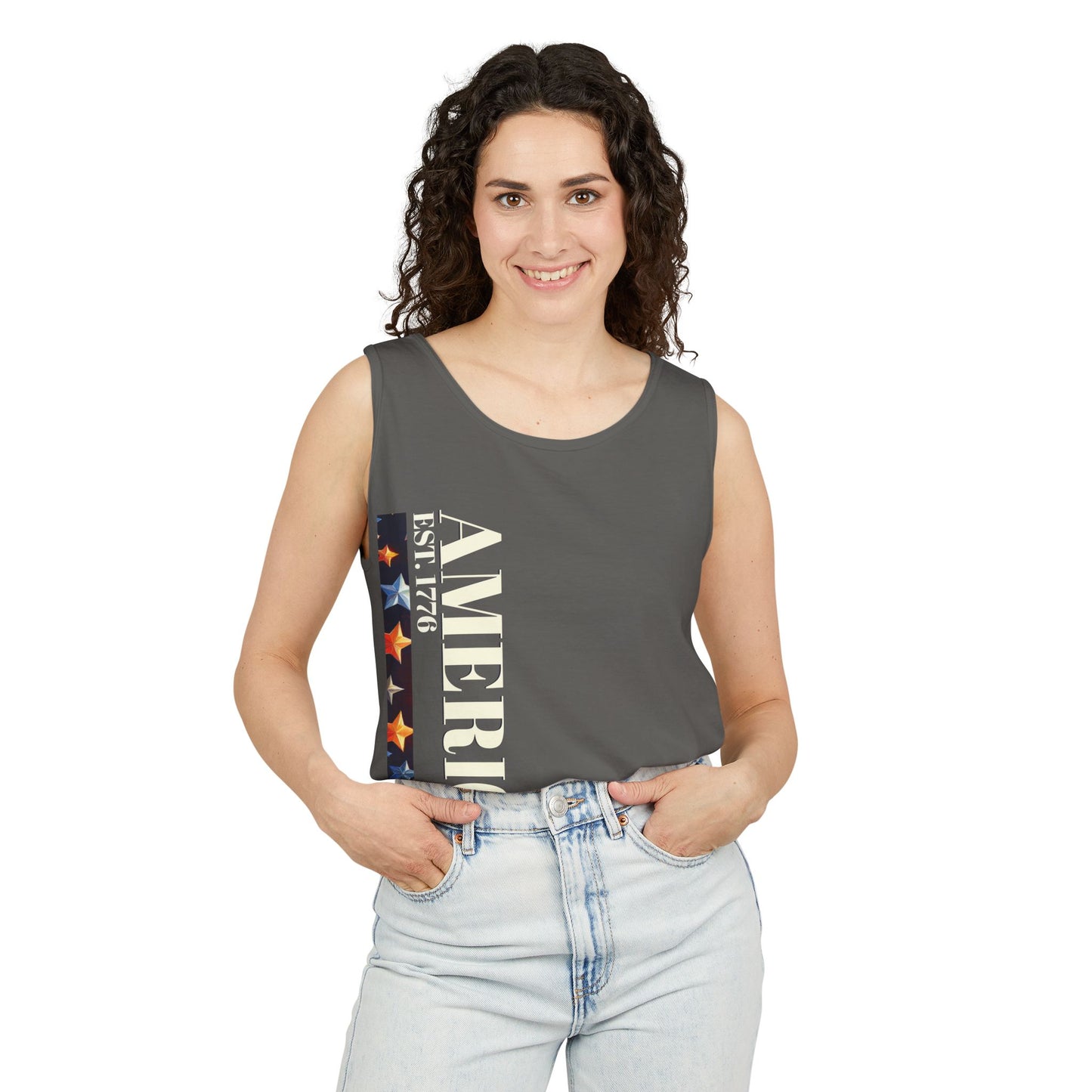 America Est. 1776 - Unisex Garment-Dyed Tank Top