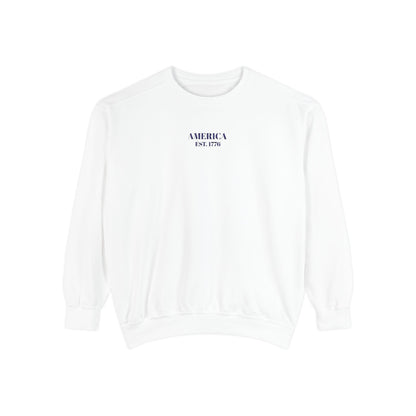 America Est. 1776 - Unisex Garment-Dyed Sweatshirt