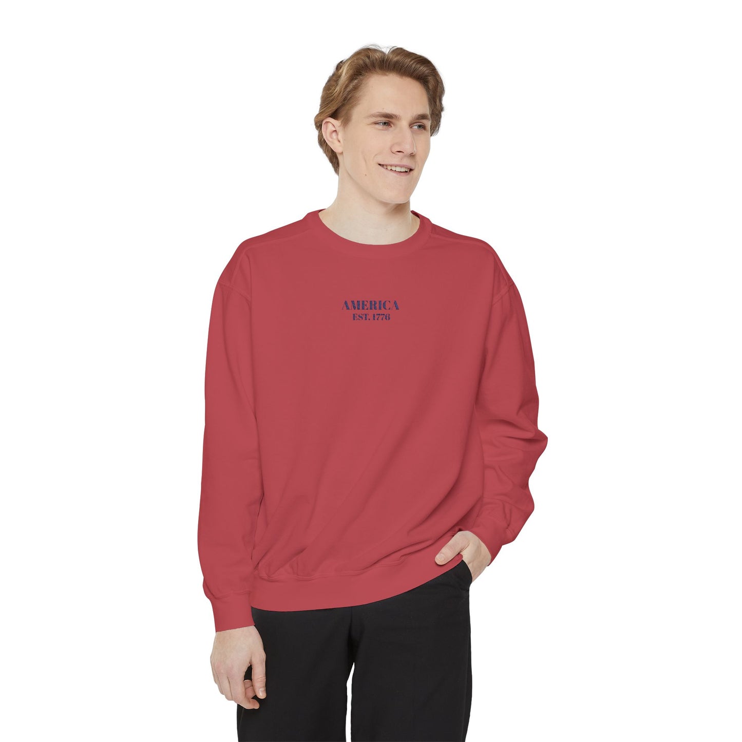 America Est. 1776 - Unisex Garment-Dyed Sweatshirt