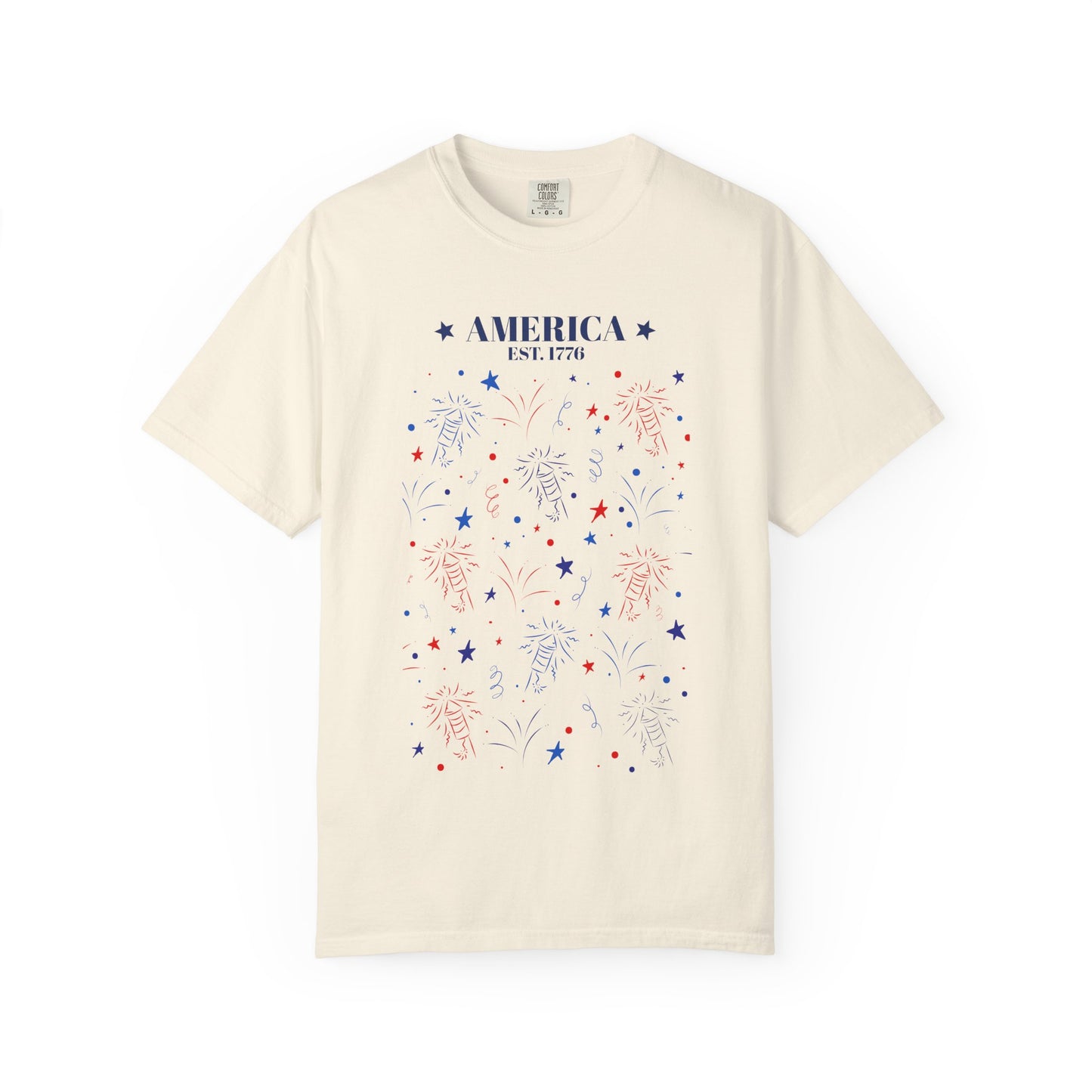 America Fireworks - Unisex Garment-Dyed T-shirt