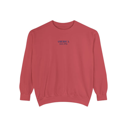 America Est. 1776 - Unisex Garment-Dyed Sweatshirt