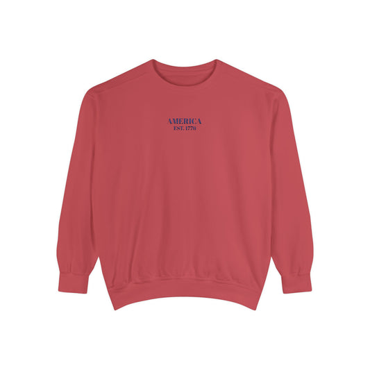 America Est. 1776 - Unisex Garment-Dyed Sweatshirt