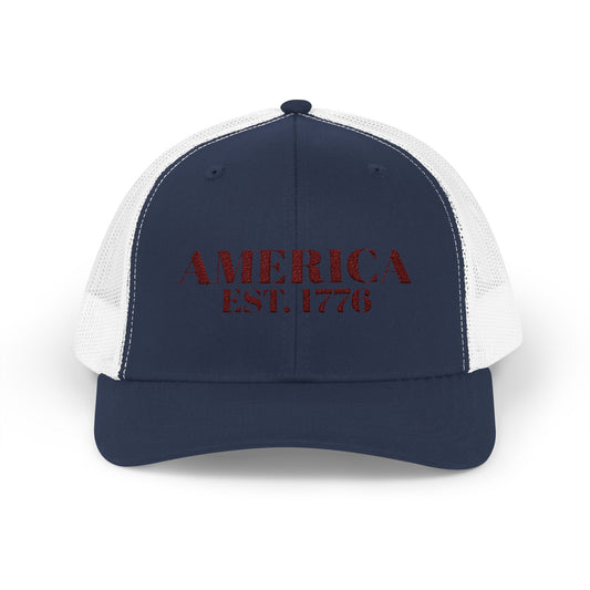 America Est. 1776 - Snapback Trucker Cap