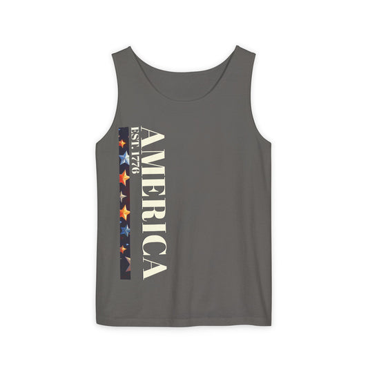 America Est. 1776 - Unisex Garment-Dyed Tank Top