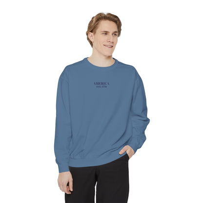 America Est. 1776 - Unisex Garment-Dyed Sweatshirt