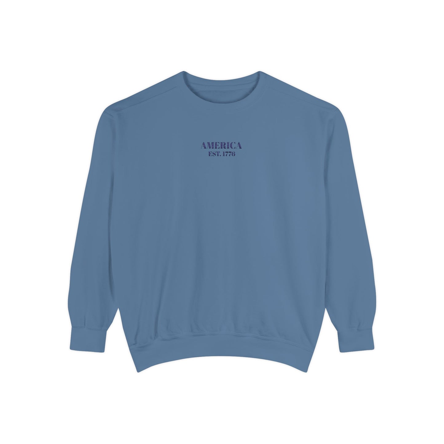 America Est. 1776 - Unisex Garment-Dyed Sweatshirt