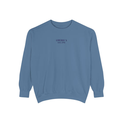 America Est. 1776 - Unisex Garment-Dyed Sweatshirt