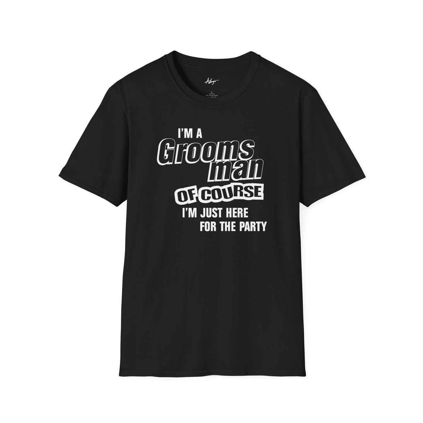 Groomsman T-shirt - Of Course I'm Just Here for the Party