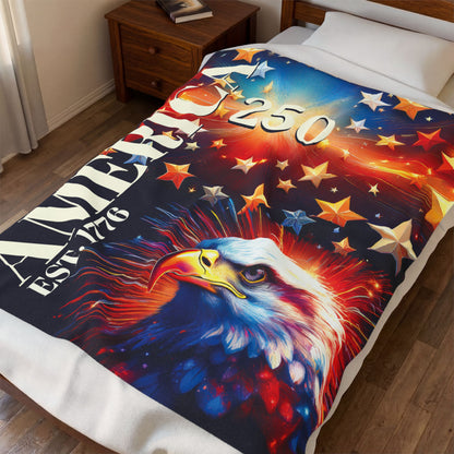 USA 250 - Velveteen Plush Blanket