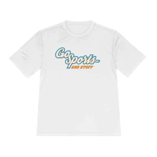 White, Orange & Light Blue Logo - Go Sports And Stuff