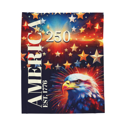 USA 250 - Velveteen Plush Blanket