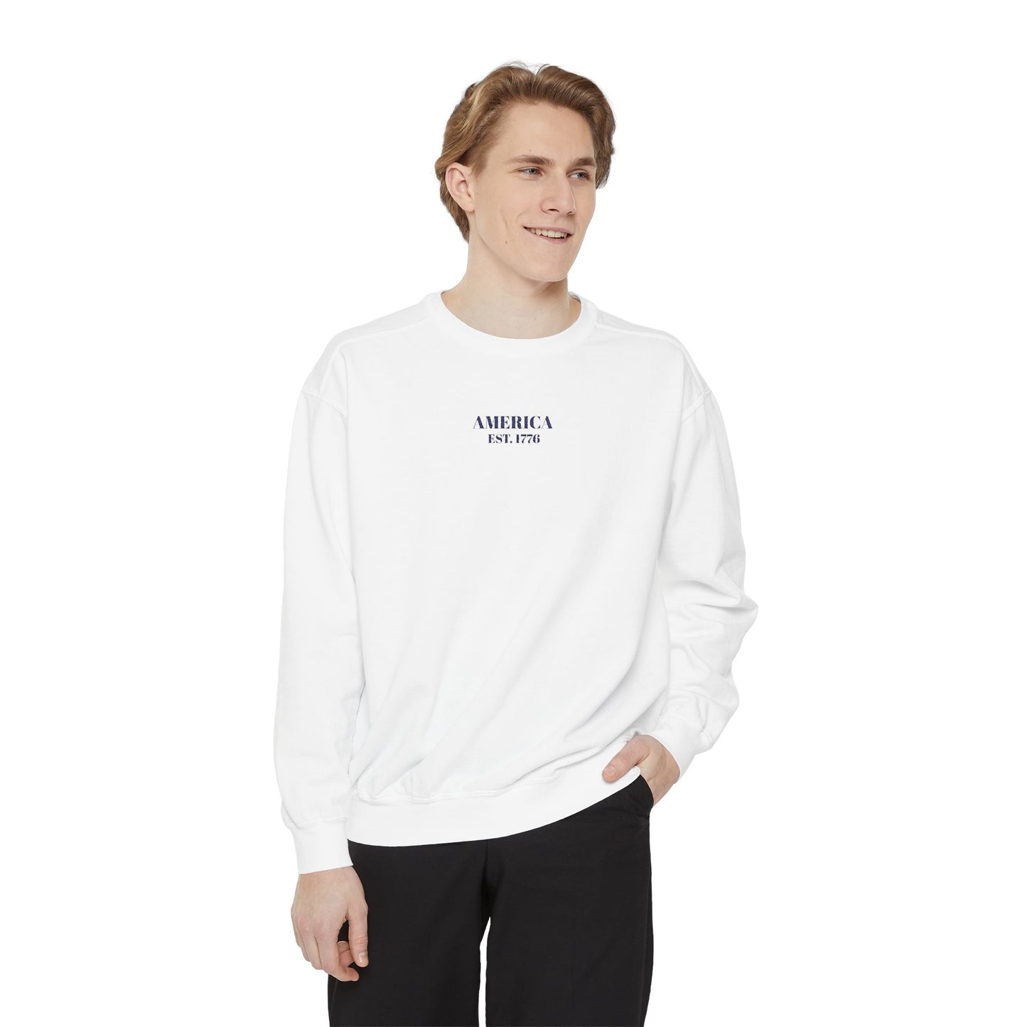 America Est. 1776 - Unisex Garment-Dyed Sweatshirt