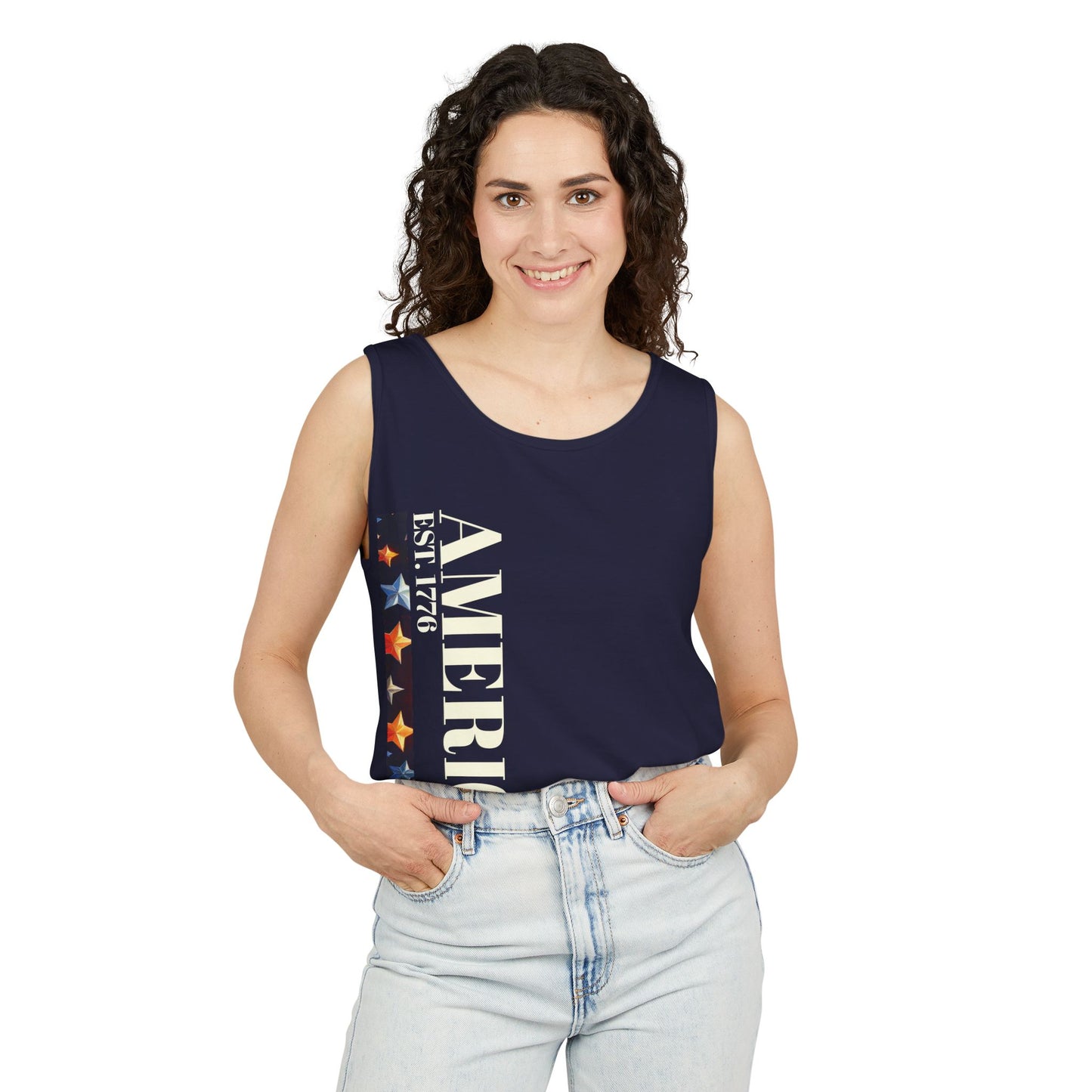 America Est. 1776 - Unisex Garment-Dyed Tank Top
