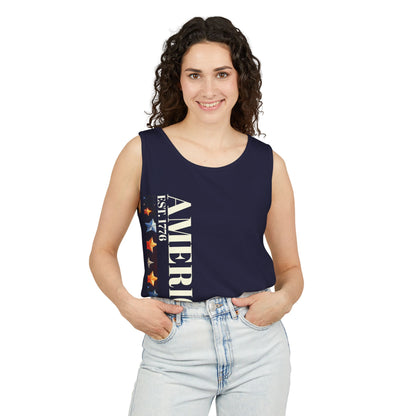 America Est. 1776 - Unisex Garment-Dyed Tank Top